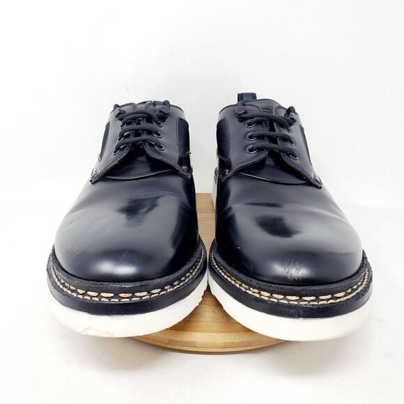 OAMC Mara Shoe Mens 12 Black Bull‎ Leather Mesh Lace Up Low Chunky Vibram Oxford main image 9